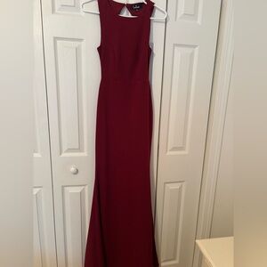 Lulu's red Mermaid Backless Dress size xs